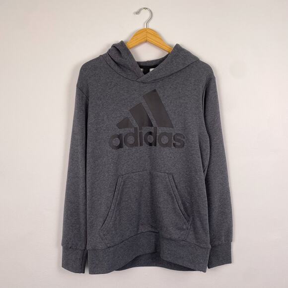 Adidas Men's Standard Game and Go Pullover Hoodie Grey Medium - Picture 2 of 5